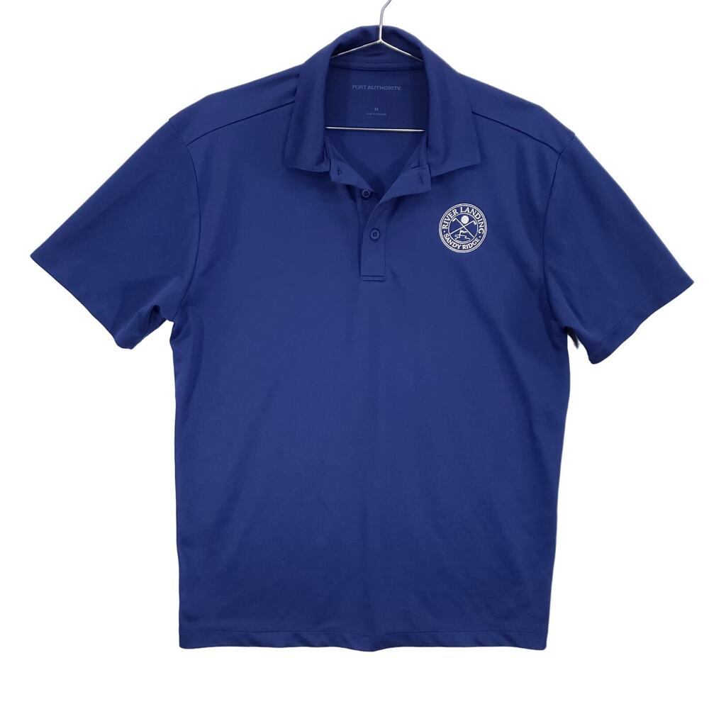 River Landing Sandy Ridge Golf Polo Mens Medium Blue North Carolina Sport Shirt